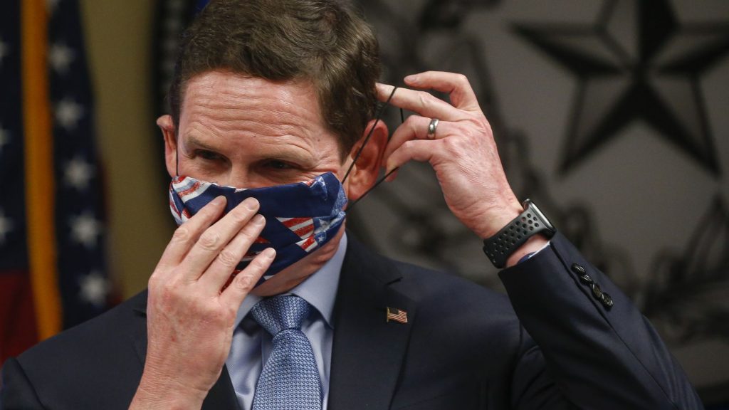 Clay Jenkins Wears His COVID19 Prevention Mask