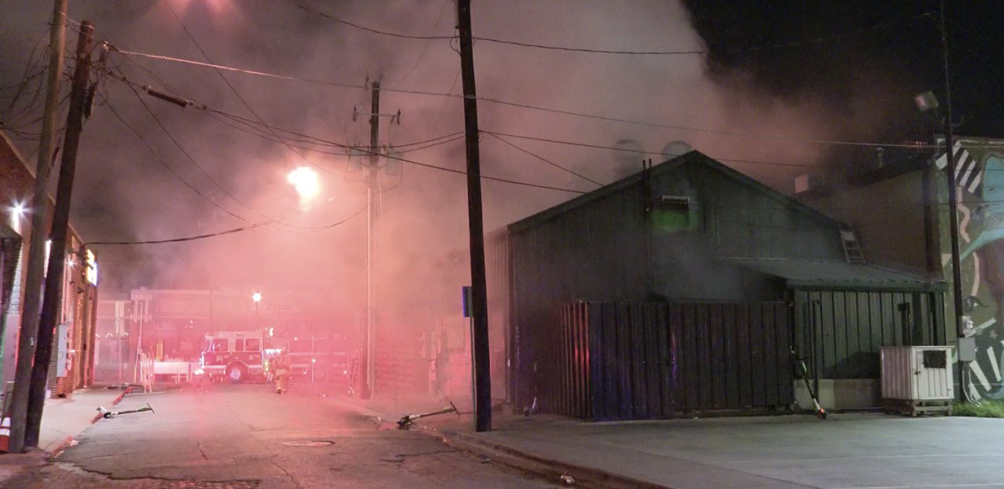 Fire at Pecan Lodge In Deep Ellum