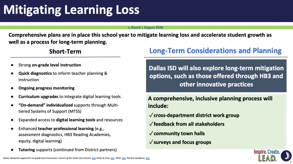 Learning Loss Town Hall