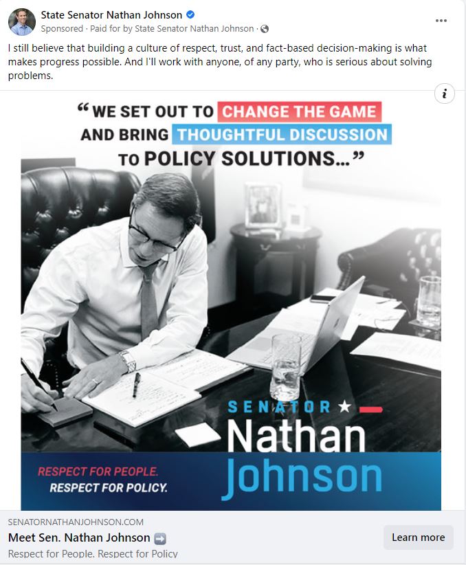 Nathan Johnson Losing Support