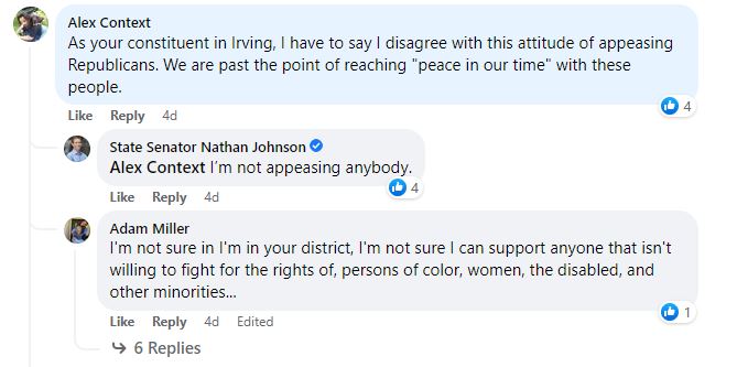 Nathan Johnson Losing Support